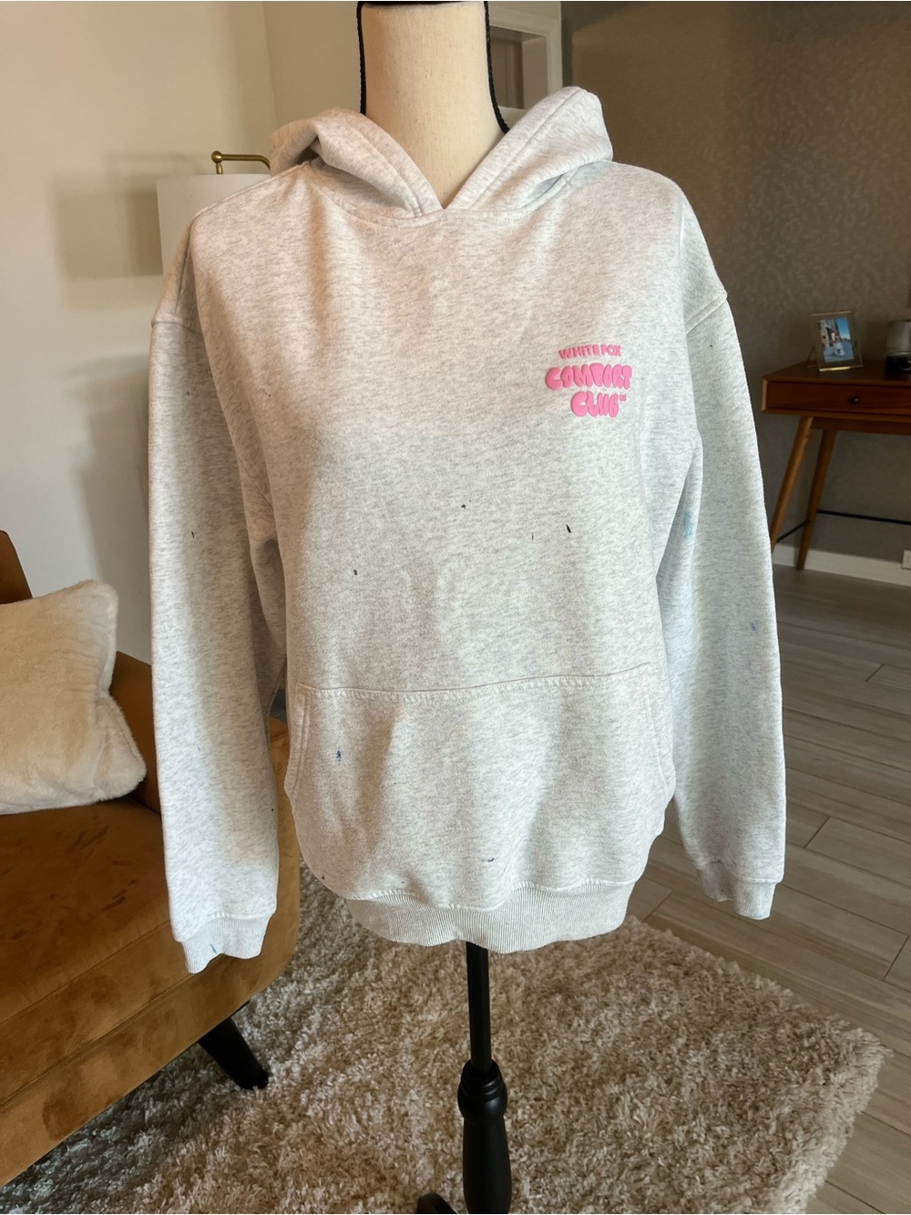 White Fox grey comfort club hoodie